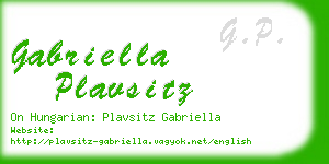 gabriella plavsitz business card